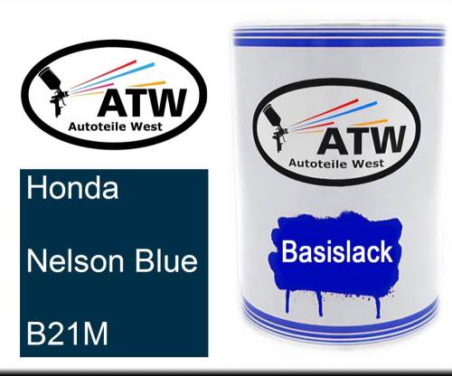 Honda, Nelson Blue, B21M: 500ml Lackdose, von ATW Autoteile West.